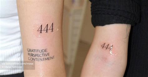 444 friend tattoo meaning|444